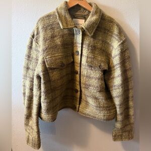 Wilfred Free Aritzia Cropped Wool Blend Shacket